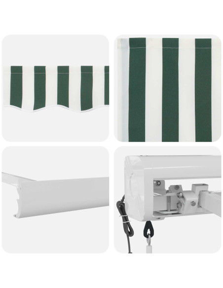 Tenda da Sole Verde e Bianco 500 x 300 x 165 cm