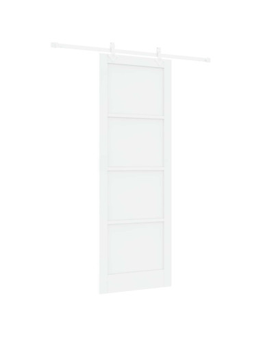 Porta scorrevole Bianco 83 x 232 cm Legno Massello di Pino