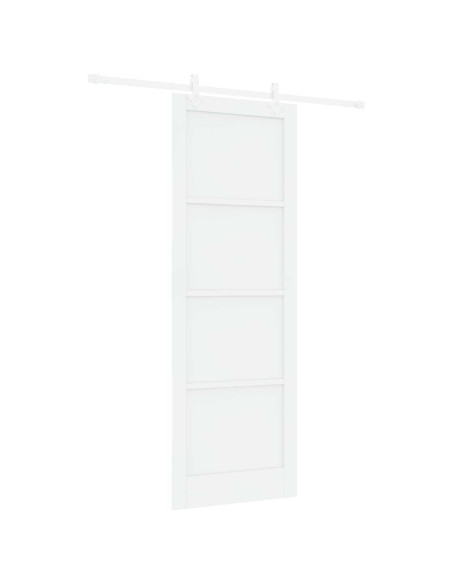 Porta scorrevole Bianco 83 x 232 cm Legno Massello di Pino