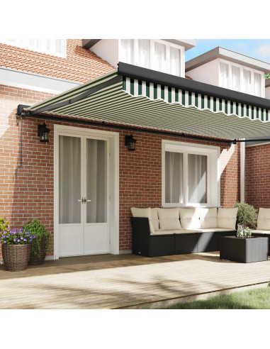 Tenda da Sole Verde e Bianco 500 x 300 x 165 cm