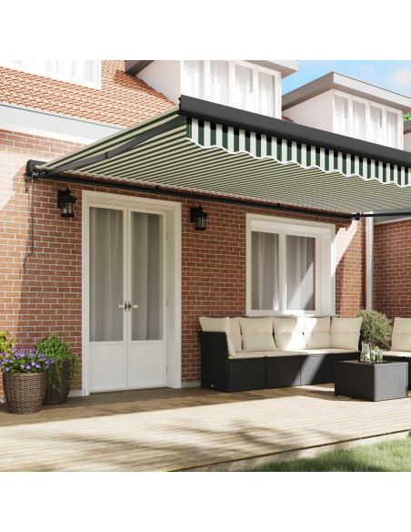 Tenda da Sole Verde e Bianco 500 x 300 x 165 cm