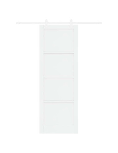 Porta scorrevole Bianco 83 x 232 cm Legno Massello di Pino