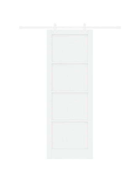 Porta scorrevole Bianco 83 x 232 cm Legno Massello di Pino