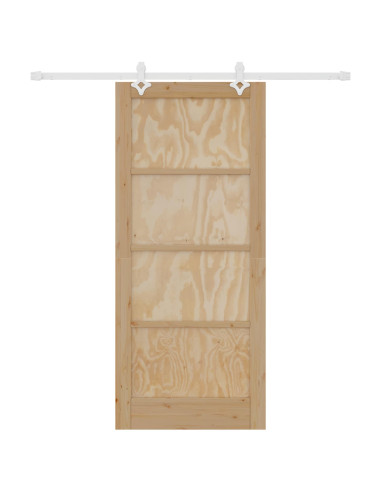 Porta scorrevole Naturale e Bianco 86 x 198,5 cm
