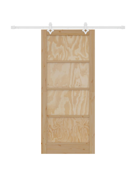 Porta scorrevole Naturale e Bianco 86 x 198,5 cm
