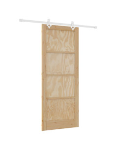Porta scorrevole Naturale e Bianco 86 x 211 cm 2