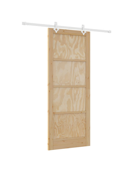Porta scorrevole Naturale e Bianco 86 x 211 cm