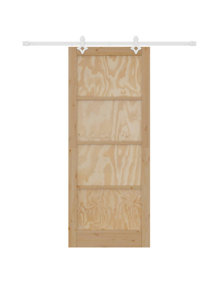 Porta scorrevole Naturale e Bianco 86 x 211 cm