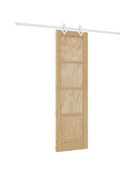 Porta scorrevole Naturale e Bianco 61 x 198,5 cm