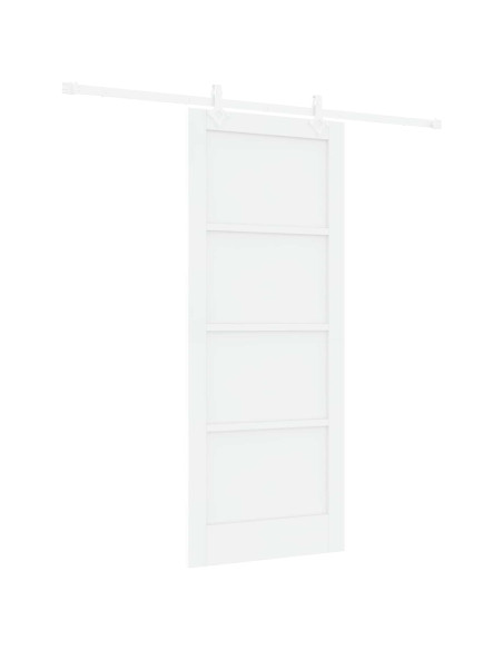 Porta scorrevole Bianco 83 x 202 cm Legno Massello di Pino