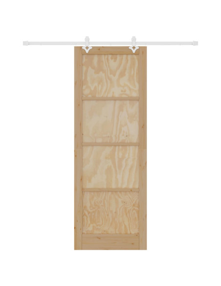 Porta scorrevole Naturale e Bianco 83 x 232 cm