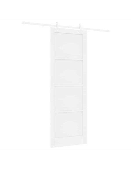 Porta scorrevole Bianco 83 x 232 cm Legno Massello di Pino