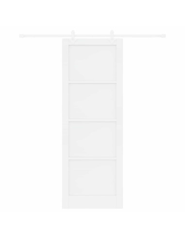 Porta scorrevole Bianco 83 x 232 cm Legno Massello di Pino