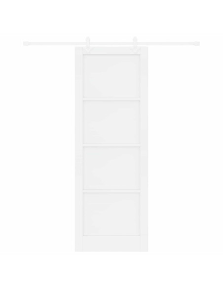 Porta scorrevole Bianco 83 x 232 cm Legno Massello di Pino