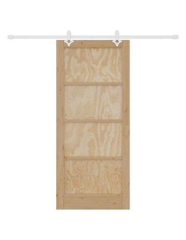 Porta scorrevole Naturale e Bianco 86 x 198,5 cm