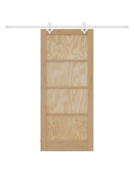 Porta scorrevole Naturale e Bianco 86 x 198,5 cm