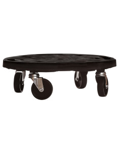 Carrello per Piante con Ruote Diametro 40 cm Nero 275 kg 2