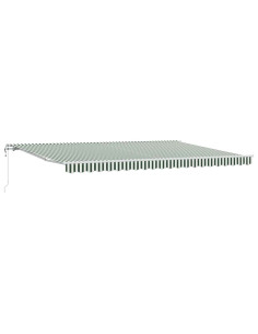 Tettuccio Elettrico Retrattile Verde e Bianco 500 × 350 cm 2