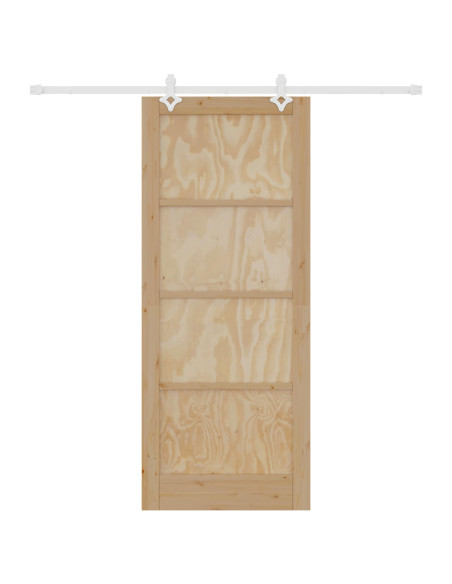 Porta scorrevole Naturale e Bianco 86 x 211 cm