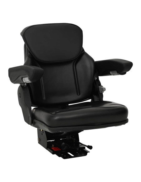 Sedile per trattore con sospensione Nero 60 x 58 x 72 cm