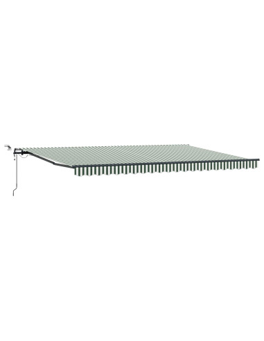 Tessuto per Tenda con Verde e Bianco 500 × 350 cm Poliestere