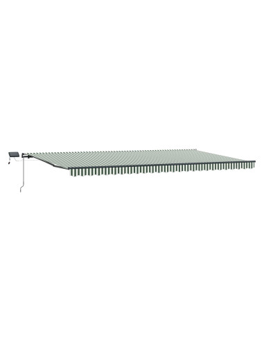 Tenda Retrattile Verde e bianco 600 ×300 cm Tessuto