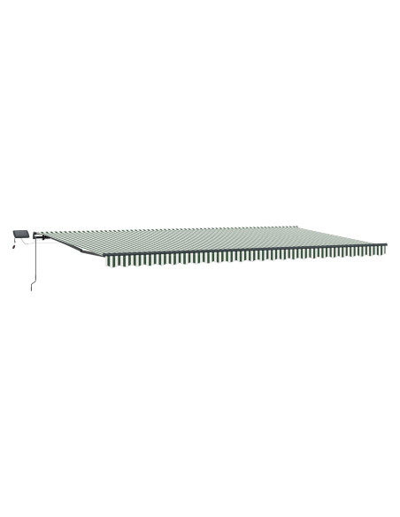 Tenda Retrattile Verde e bianco 600 ×300 cm Tessuto