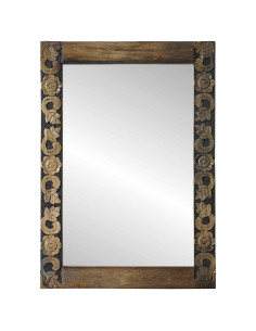 Specchio da parete Rettangolare Marrone Noce 70 x 50 cm 2
