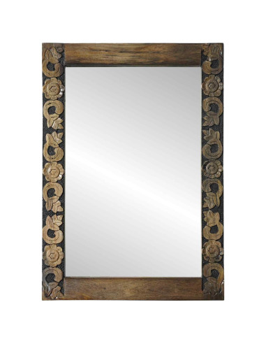 Specchio da parete Rettangolare Marrone Noce 70 x 50 cm
