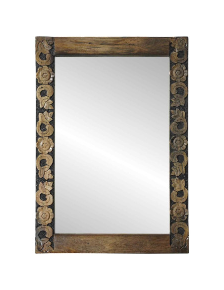 Specchio da parete Rettangolare Marrone Noce 70 x 50 cm