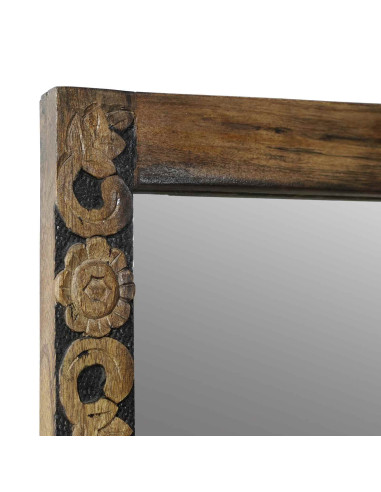 Specchio da parete Rettangolare Marrone Noce 70 x 50 cm