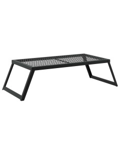 Griglia da Campeggio Pieghevole Nero 58 x 31 x 2 cm 2