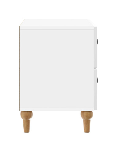 Armadio da Notte con cassetto Bianco Lucido 62 x 34,5 x 48 cm