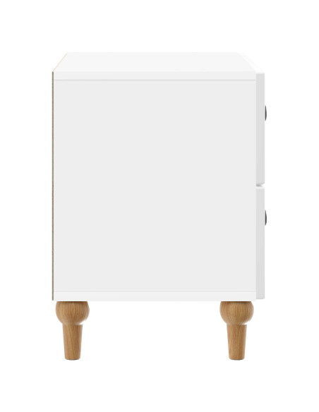 Armadio da Notte con cassetto Bianco Lucido 62 x 34,5 x 48 cm