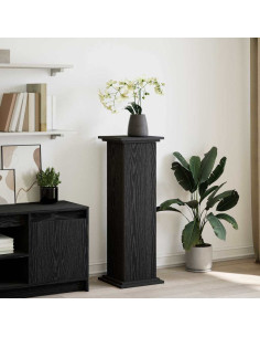 Supporto di esposizione con porta Rovere Nero 31 x 30 x 90 cm