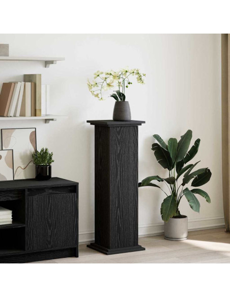Supporto di esposizione con porta Rovere Nero 31 x 30 x 90 cm