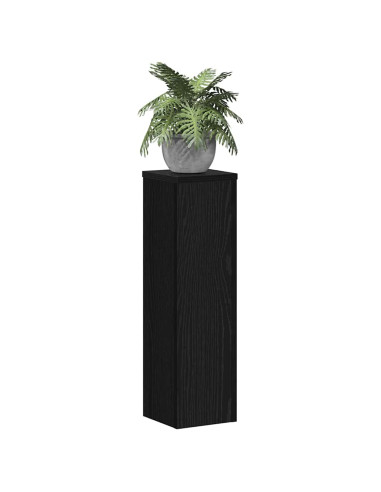 Supporto per piante 2 pcs Rovere Nero 17 x 17 x 60 cm