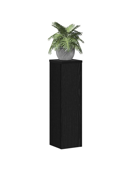 Supporto per piante 2 pcs Rovere Nero 17 x 17 x 60 cm