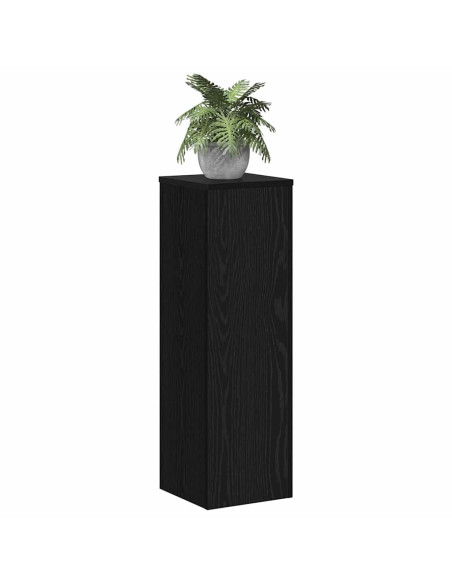 Supporto per piante 2 pcs Rovere Nero 25 x 25 x 80 cm