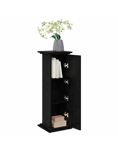 Supporto di esposizione con porta Rovere Nero 31 x 30 x 90 cm