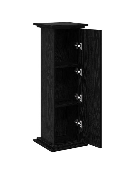 Supporto di esposizione con porta Rovere Nero 31 x 30 x 90 cm