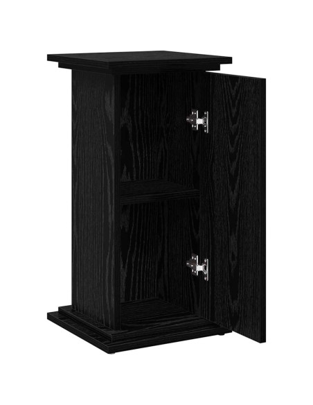 Supporto di esposizione con porta Rovere Nero 31 x 30 x 60 cm