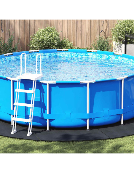 Telo per Fondo Piscina Nero Ø 458 cm Tessuto Non Tessuto