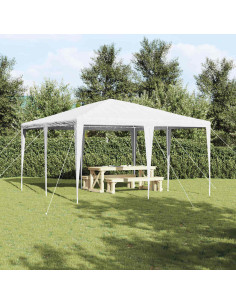 Tenda Party Bianco 400 x 400 x 266 cm Polietilene e Acciaio