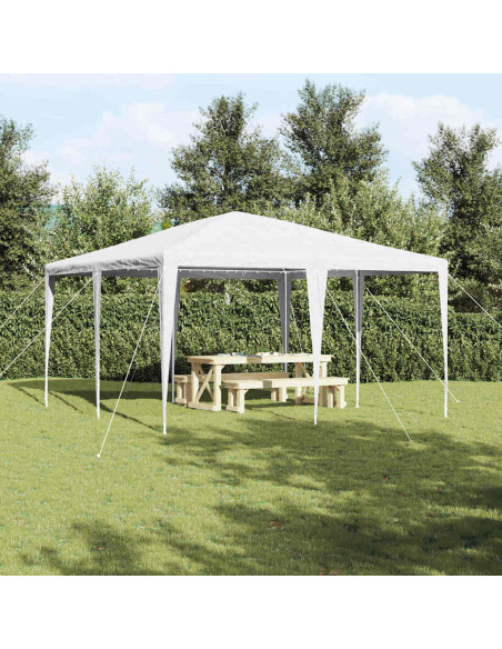 Tenda Party Bianco 400 x 400 x 266 cm Polietilene e Acciaio