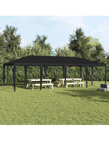 Tenda Party Antracite 800 x 400 x 266 cm Polietilene e Acciaio