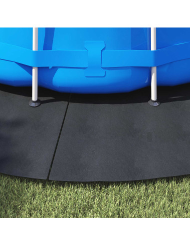 Telo per Fondo Piscina Nero Ø 458 cm Tessuto Non Tessuto