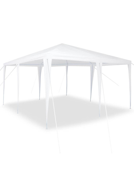 Tenda Party Bianco 400 x 400 x 266 cm Polietilene e Acciaio