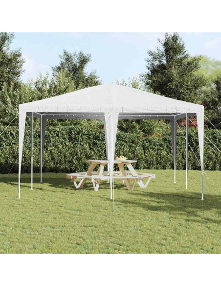 Tenda Party Bianco 400 x 400 x 266 cm Polietilene e Acciaio