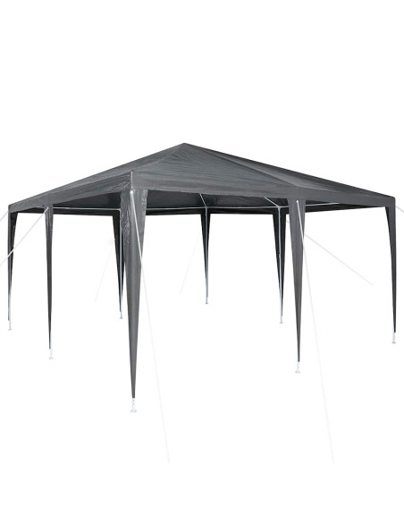 Tenda Party Antracite 400 x 400 x 266 cm Polietilene e Acciaio